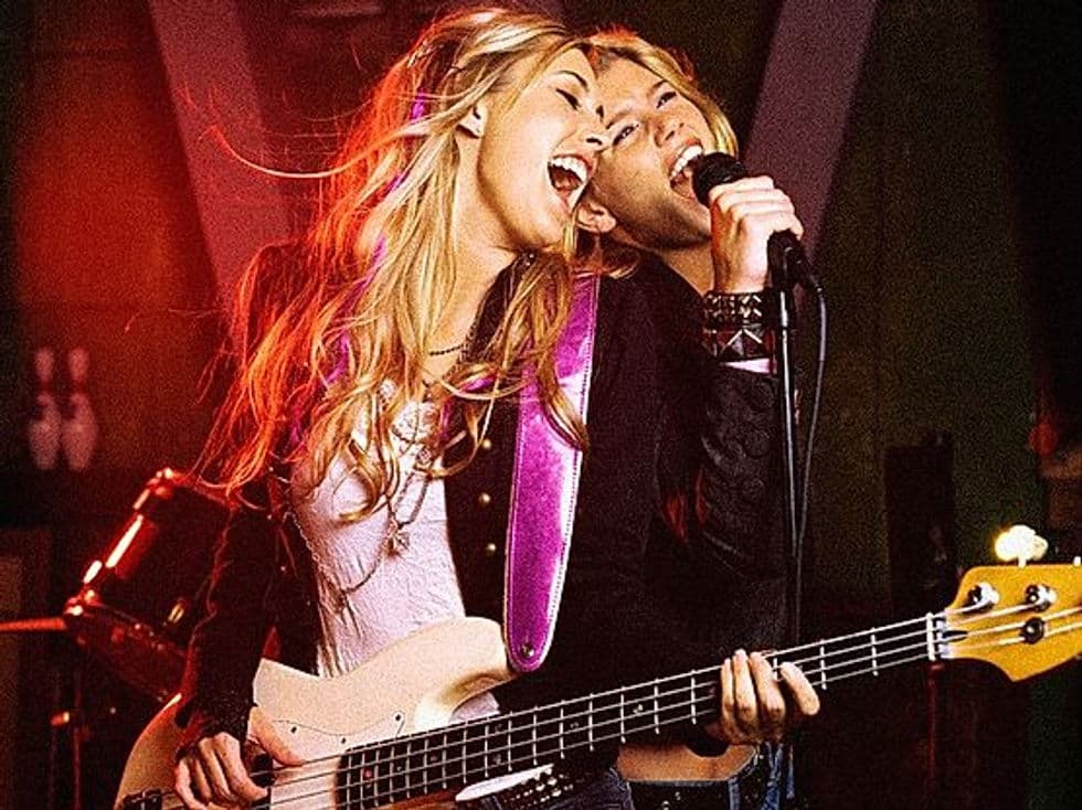 Sängerin auf der Bühne